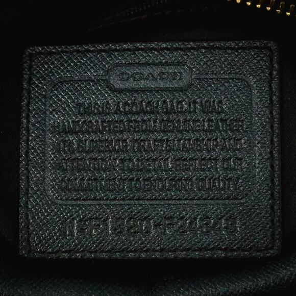 Coach Dark Navy Blue Black Campball Camera Gold Hardwear Leather Crossbody Bag - Picture 6 of 8